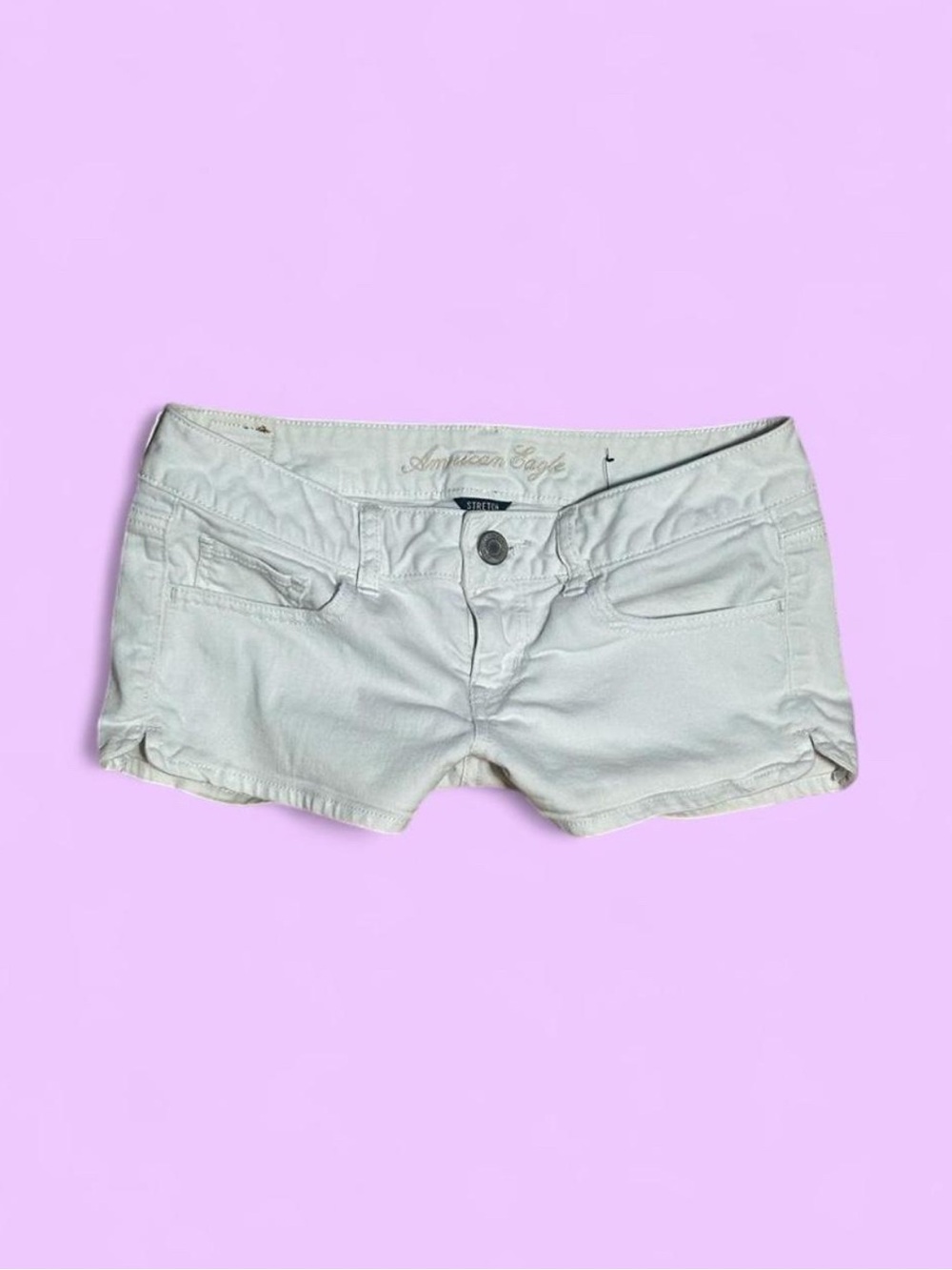 Vintage Y2K 2000s American Eagle Low Rise Micro Mini Shorts McBling Mall Girl
